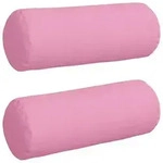 vidaXL Bolsterkissen 2 St&uuml;ck Rosa &Oslash; 25 x 70 cm Stoff