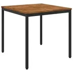 vidaXL Gartentisch Nat&uuml;rlich und Schwarz 80 x 80,5 x 75 cm