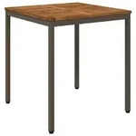 vidaXL Gartentisch Natur und Kaffee 70 x 68,5 x 75 cm
