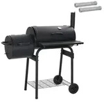 vidaXL Outdoor Grill 103 x 60 x 113 cm Stahl Schwarz