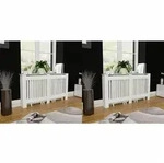 vidaXL Heizk&ouml;rperabdeckung 2 Stk. Wei&szlig; MDF 152 cm