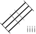 vidaXL Sicherheitsgitter f&uuml;r Fenster mit 3 Querstangen 3 pcs 63-114 cm