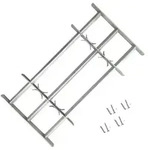 vidaXL Fenstergitter Verstellbar mit 3 Querst&auml;ben 1000-1500 mm