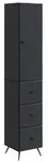 vidaXL Schrankset 2 pcs Schwarz 34,5 x 34,5 x 90 cm Holzwerkstoff
