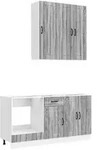 vidaXL K&uuml;cheneinheit LUCCA 5 pcs Grau Sonoma Holzwerkstoff