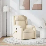 vidaXL Massagesessel Creme Stoff