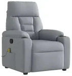 vidaXL Massagesessel Hellgrau Stoff