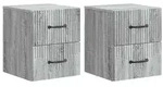 vidaXL Wandmontierter Nachttisch 2 pcs Graues Sonoma 34,5 x 33 x 40 cm