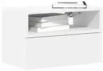 vidaXL Wand-Nachttisch Wei&szlig; 45x26x28,5 cm