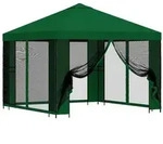 vidaXL Garten Pavillon mit Seitenw&auml;nden 3 x 3 m Gr&uuml;n