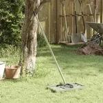 vidaXL Gartenrechen Silber 45 x 25 x 200 cm Edelstahl