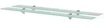 vidaXL Schweberegale 2 Stk. Glas 100x20 cm 8 mm