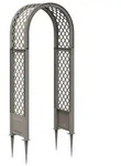 vidaXL Rosenbogen mit Spitzen Grau 97 x 43 x 218 cm PP