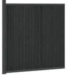 vidaXL Zaunelement WPC und Aluminium Schwarz