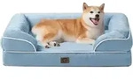 Hundebett Orthop&auml;disch Memory Foam L 91 x B 68 x H 17 cm Hellblau