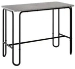 vidaXL Esstisch 100 x 50 x 75 cm Holzwerkstoff Betongrau Rechtwinklig