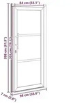 vidaXL Vordert&uuml;r Wei&szlig; 98 x 208 cm PVC