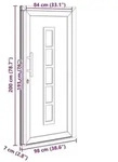 vidaXL Vordert&uuml;r Wei&szlig; 98 x 200 cm PVC