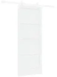 vidaXL Schiebet&uuml;r Wei&szlig; 83 x 202 cm Massives Kiefernholz
