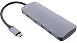 InLine&reg; USB 3.2 Gen.2 Hub, 4x USB-C + 3x USB-A, PD 100W, Aluminium, grau Eingabe /