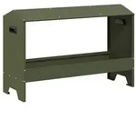 vidaXL H&uuml;hnerf&uuml;tterungsrinne Olive Gr&uuml;n 81 x 32 x 53,5 cm