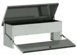 vidaXL H&uuml;hnertretfeeder Silber 48,5 x 39,5 x 19 cm Verzinkter Stahl