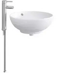 vidaXL Waschbecken f&uuml;rs Badezimmer Chrom 44 x 44 x 16 cm Metall
