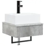 vidaXL Wandmontiertes Waschbecken Betongrau 40 x 41 x 39 cm