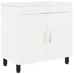 vidaXL Waschtisch Hochglanz Wei&szlig; 60 x 35 x 60 cm Holzwerkstoff