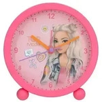 Depesche 14147 TOPModel - Wecker in Pink f&uuml;r Kinder, mit Model-Motiv, lautlose Uhr