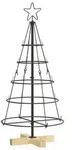 vidaXL Weihnachtsdeko mit St&auml;nder Schwarz 90 cm Stahl