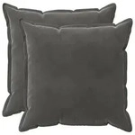 vidaXL Kissenbezug 2 pcs HOUTEN Dunkelgrau 60 x 60 cm Samt