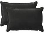 vidaXL Kissenbezug 2 pcs HOUTEN Schwarz 50 x 80 cm Samt