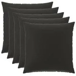 vidaXL Kissenbezug 6 pcs HEERLEN Schwarz 60 x 60 cm Polyester