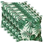 vidaXL Kissenbezug 6 stk. HOUTEN Blattmuster 80 x 80 cm Polyester