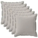 vidaXL Kissenbezug 6 stk. HOUTEN Grau 60 x 60 cm Polyester