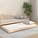 vidaXL Massivholzbett ohne Matratze 80x200 cm Kiefernholz
