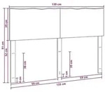 vidaXL Baumkanten-Kopfteil ROSTOCK Dunkelbraun 135 cm