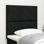 vidaXL Kopfteil Diamantbl&ouml;cke Design Schwarz 90 cm Stoff