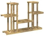 vidaXL Pflanzenst&auml;nder Wei&szlig; 123 x 25 x 78,5 cm Massivholz Akazie