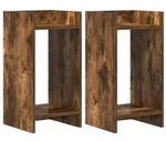 vidaXL Pflanzenst&auml;nder 2 pcs Ger&auml;ucherte Eiche 30 x 30 x 60 cm