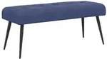 vidaXL Bank mit Knopfheftung Polizeiblau 110 x 40 x 46 cm Samt