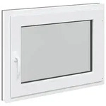vidaXL Kellerfenster RISOR 80 x 50 cm PVC und Glas Anthrazit