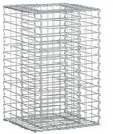 vidaXL Gabionen Hochbeet Silber 50 x 50 x 80 cm Verzinkter Stahl