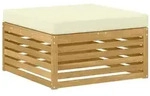 vidaXL Outdoor-Fu&szlig;hocker Massivholz Akazie Wei&szlig;