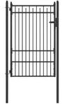 vidaXL Zauntor HORST 100 x 150 cm Metall Schwarz Abschlie&szlig;bar