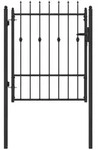 vidaXL Zauntor HORST 100 x 125 cm Metall Schwarz Abschlie&szlig;bar