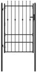 vidaXL Zauntor mit Schloss Asten Schwarz 150 x 88 cm Stahl