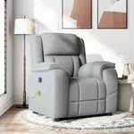 vidaXL Massagesessel Hellgrau Stoff