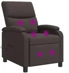 vidaXL Massage Relaxsessel Dunkelbraun Stoff